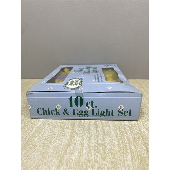 Vintage Easter Chick & Egg Blow Mold String Christmas Tree Light Decorations - Picture 9 of 10